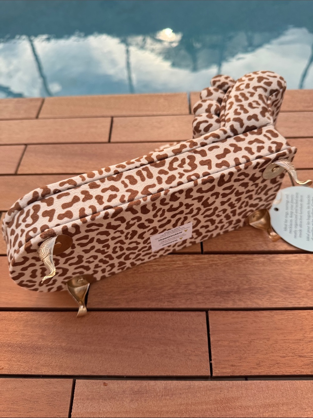 Leopard Print Chaise Jewelry Box NWT - Picture 3 of 9